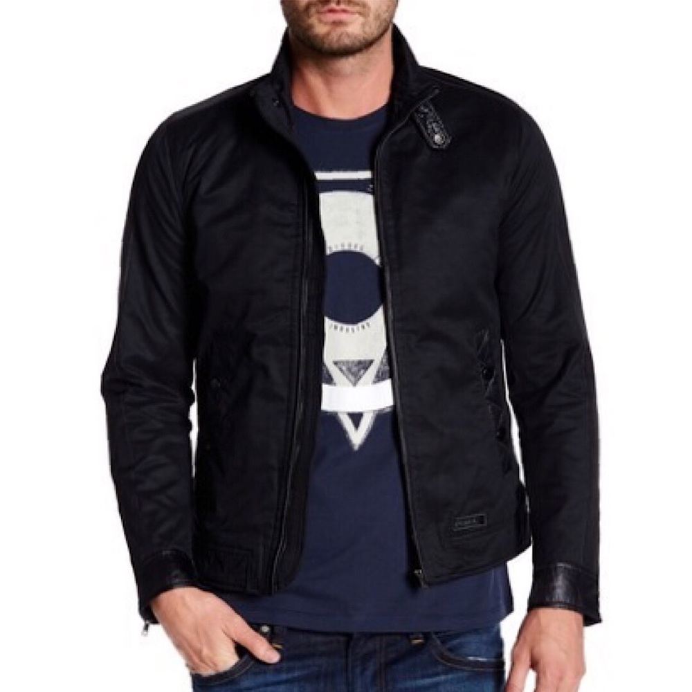 Diesel Thalia black zip up biker Jacket